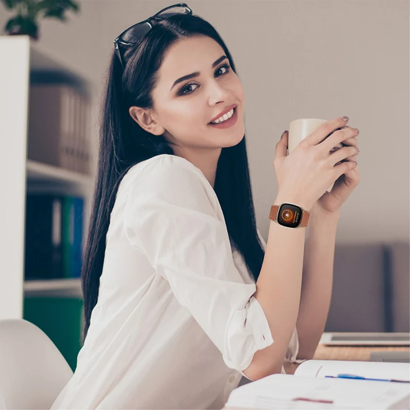 Großartig Fitbit Versa 3 Echtes Leder armband