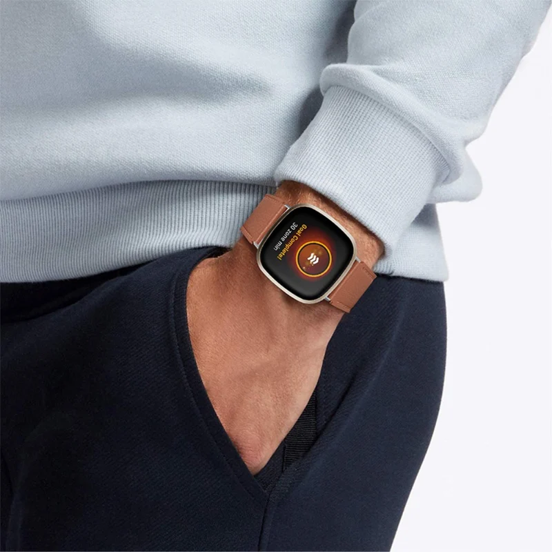 Großartig Fitbit Versa 3 Echtes Leder armband