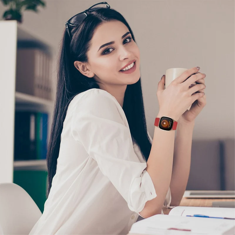 Großartig Fitbit Versa 3 Echtes Leder armband