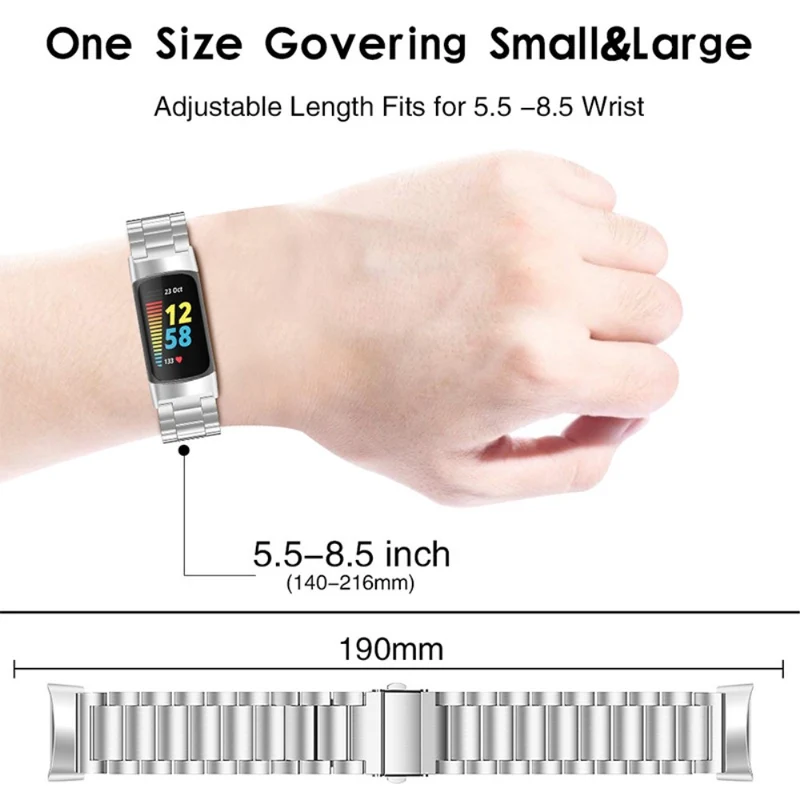 Unglaublich robust Fitbit Charge 5 Metall armband