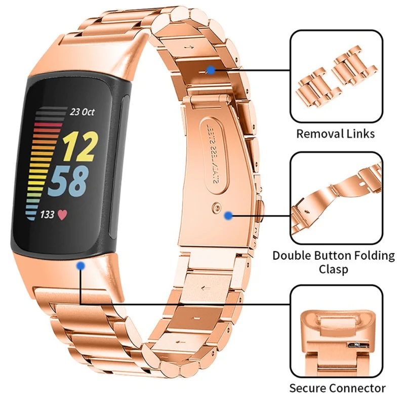Auffallend nett Fitbit Charge 5 Metall armband
