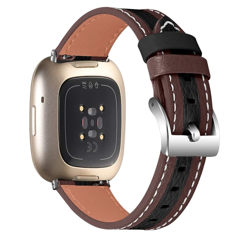Bequem Fitbit Versa 3 Echtes Leder armband