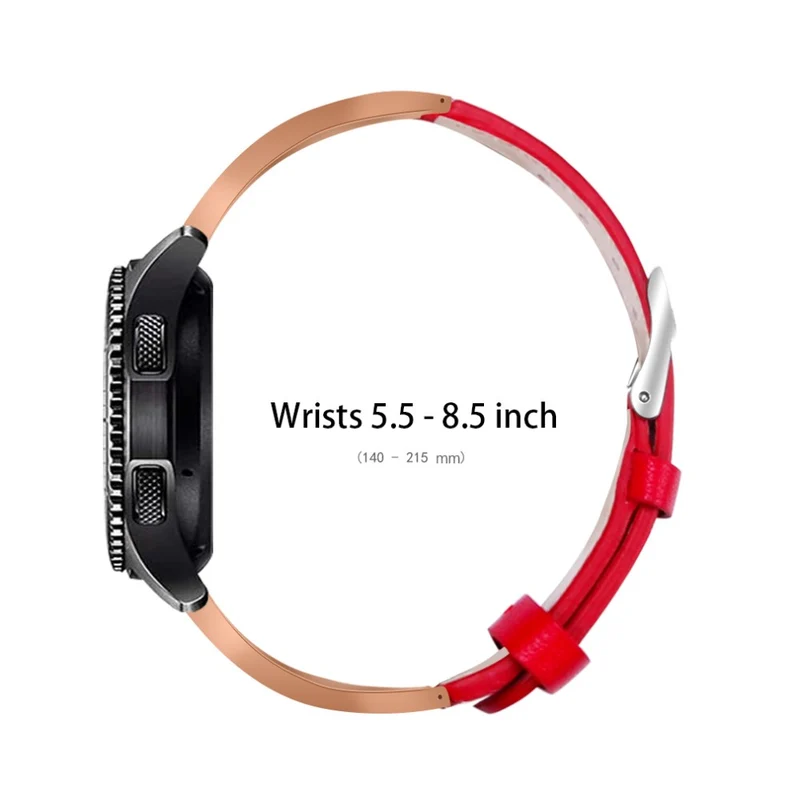 Haltbar Garmin Vivoactive 4 Echtes Leder und Strass armband