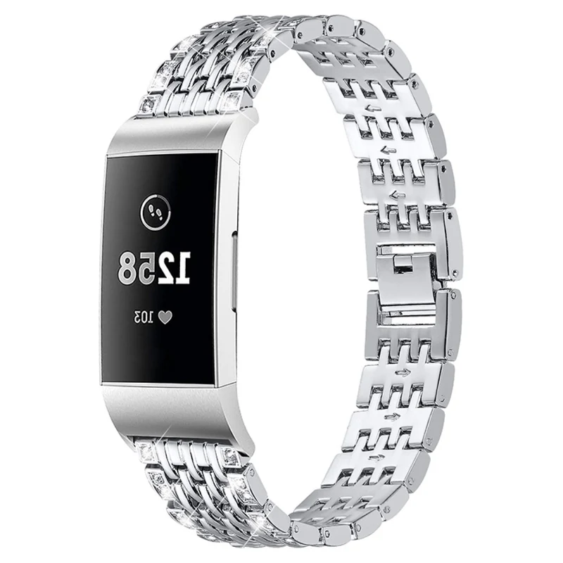 Fitbit Charge 4 / Fitbit Charge 3 Metall und Strass armband