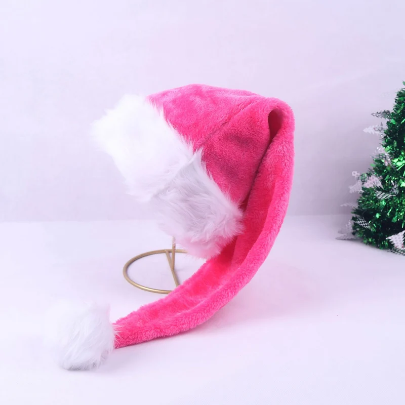 Weihnachtsmütze mit Plüschbesatz
