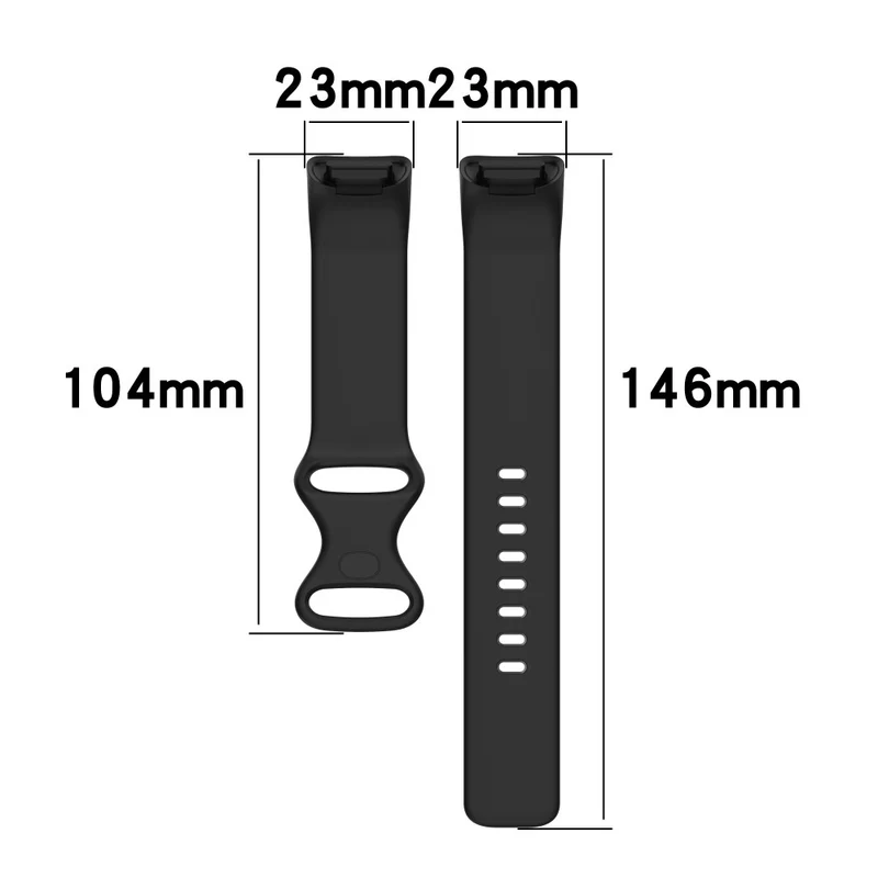 Wirklich schick Fitbit Charge 5 Silikon / TPU armband - Größe: L