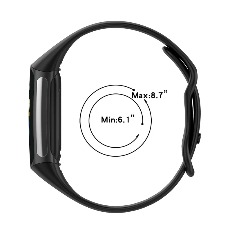 Wirklich schick Fitbit Charge 5 Silikon / TPU armband - Größe: L