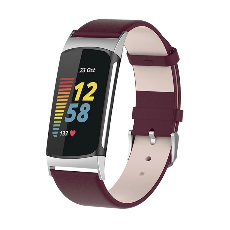 Sehr reizvoll Fitbit Charge 5 Echtes Leder armband