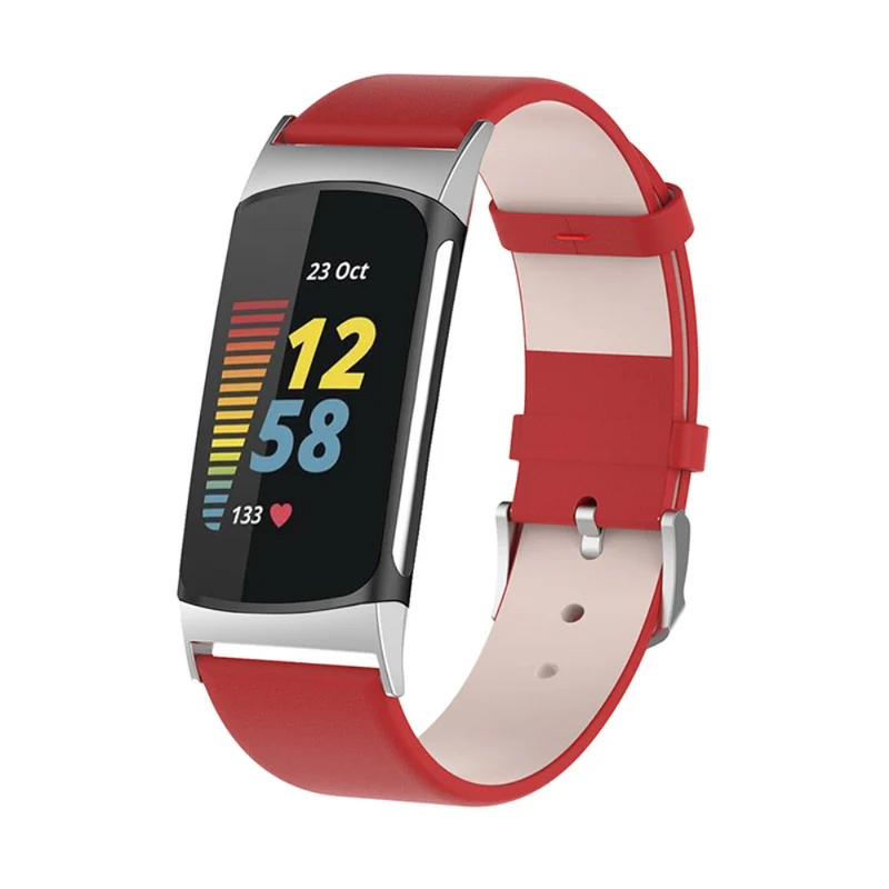 Sehr reizvoll Fitbit Charge 5 Echtes Leder armband