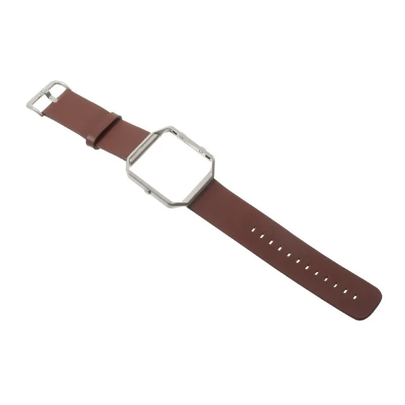 Super stylisch Fitbit Blaze Metall und Kunstleder armband