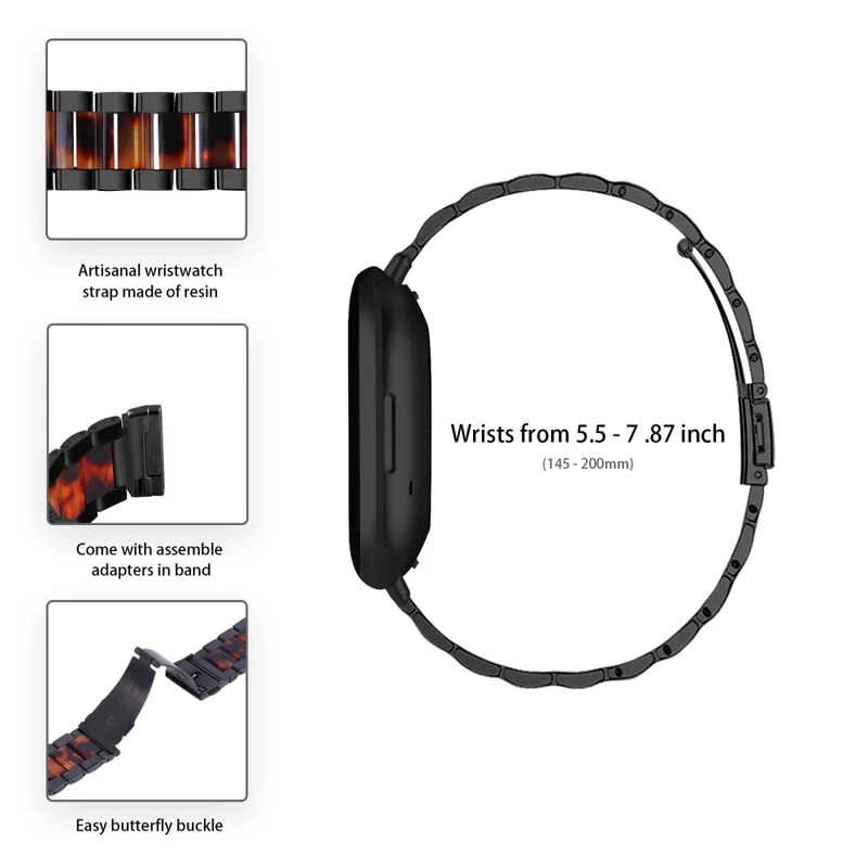 Zeitlos Fitbit Versa 3 Metall und Plastik armband