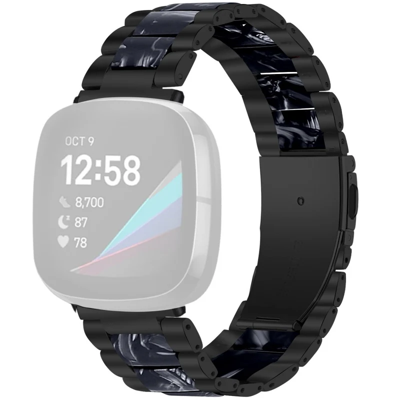 Zeitlos Fitbit Versa 3 Metall und Plastik armband