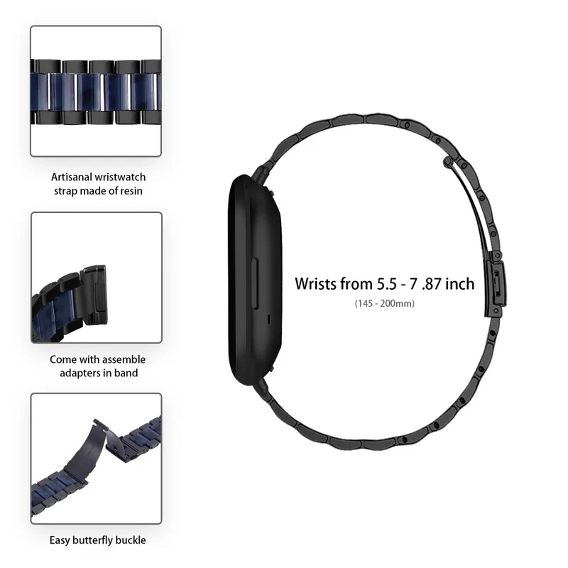 Zeitlos Fitbit Versa 3 Metall und Plastik armband
