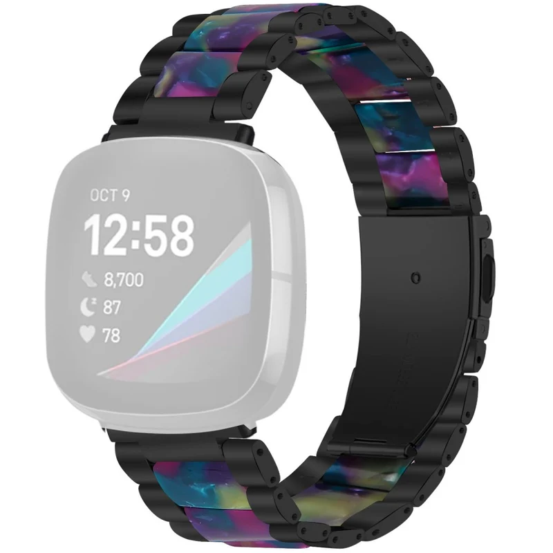 Zeitlos Fitbit Versa 3 Metall und Plastik armband