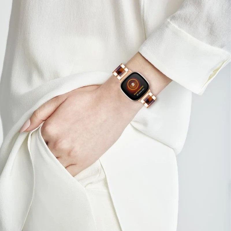 Zeitlos Fitbit Versa 3 Metall und Plastik armband
