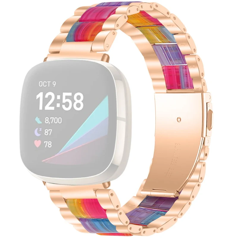 Zeitlos Fitbit Versa 3 Metall und Plastik armband