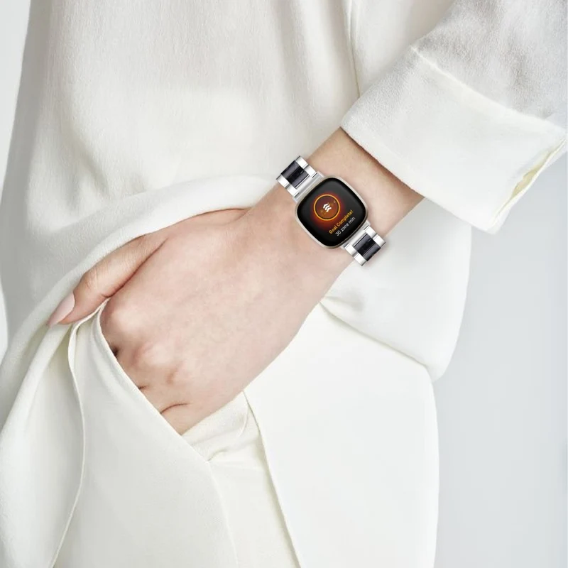 Mega bequem Fitbit Versa 3 Metall und Plastik armband