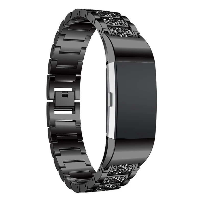 Absolut bequem Fitbit Charge 2 Metall und Strass armband