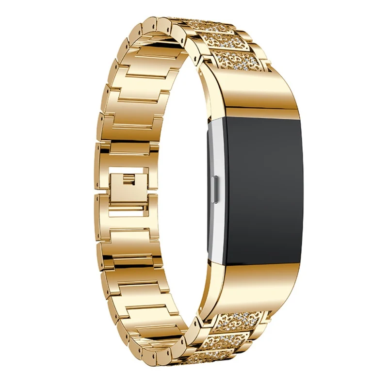 Absolut bequem Fitbit Charge 2 Metall und Strass armband