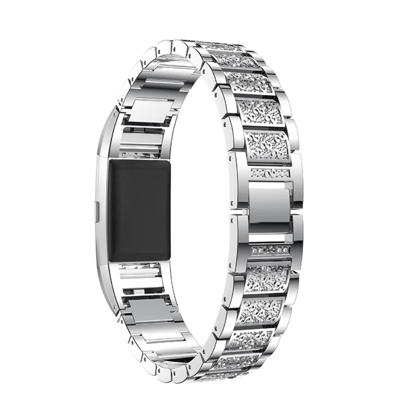 Absolut bequem Fitbit Charge 2 Metall und Strass armband