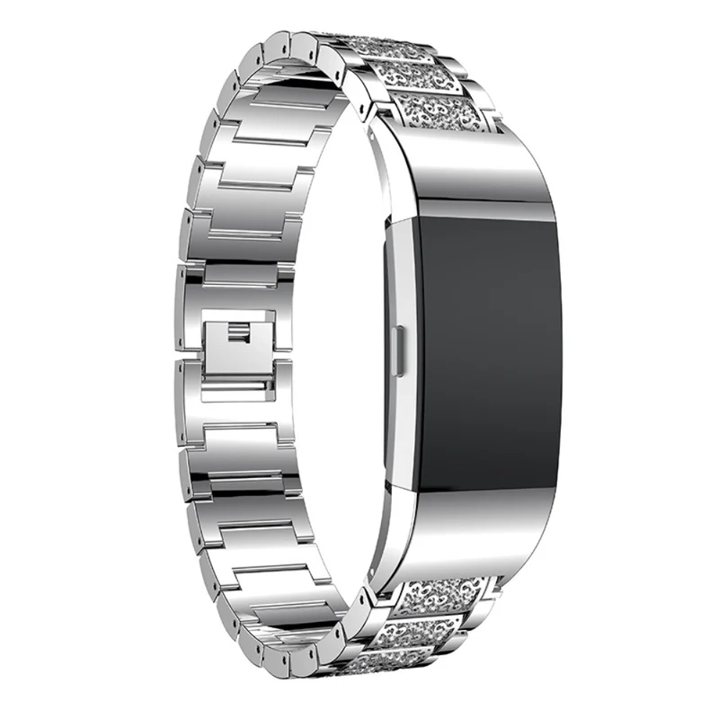 Absolut bequem Fitbit Charge 2 Metall und Strass armband