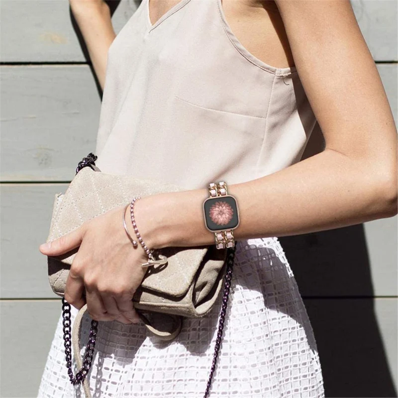 Fitbit Versa 2 / Fitbit Versa Lite Metall und Kunstleder armband