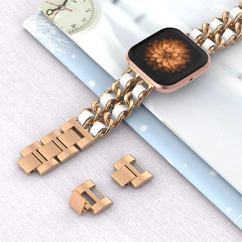 Fitbit Versa 2 / Fitbit Versa Lite Metall und Kunstleder armband