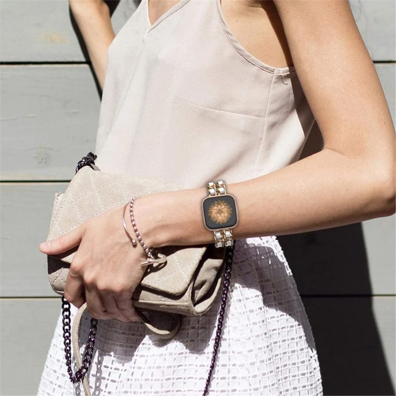 Fitbit Versa 2 / Fitbit Versa Lite Metall und Kunstleder armband