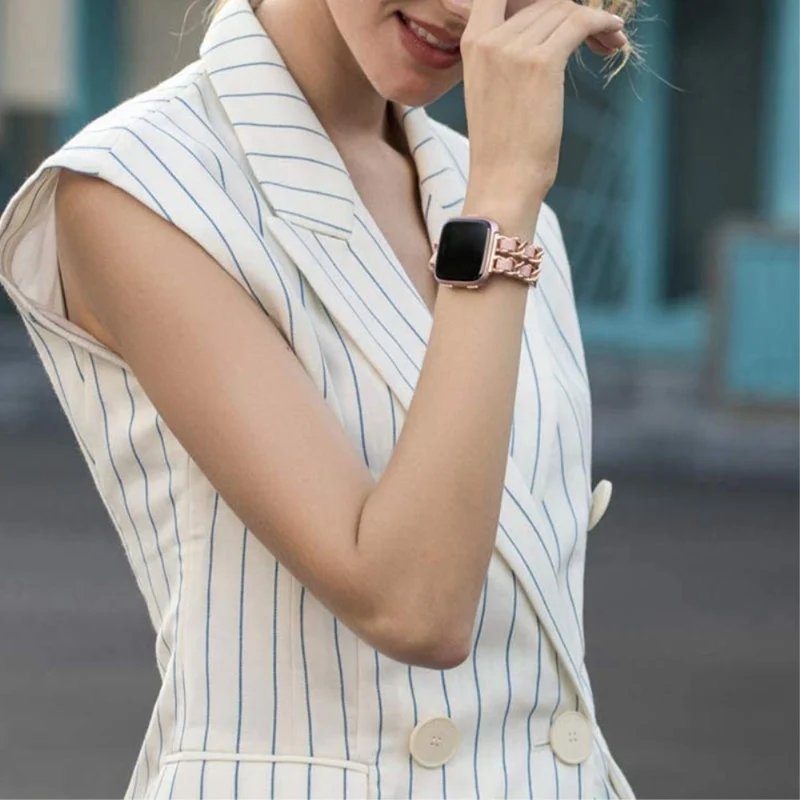 Fitbit Versa 2 / Fitbit Versa Lite Metall und Kunstleder armband