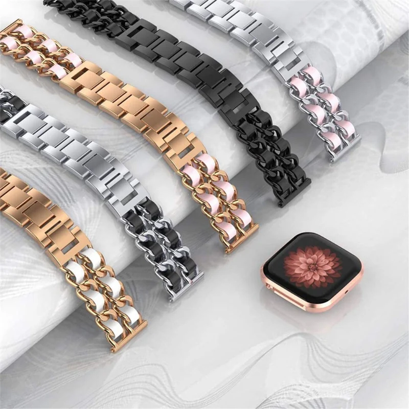 Fitbit Versa 2 / Fitbit Versa Lite Metall und Kunstleder armband