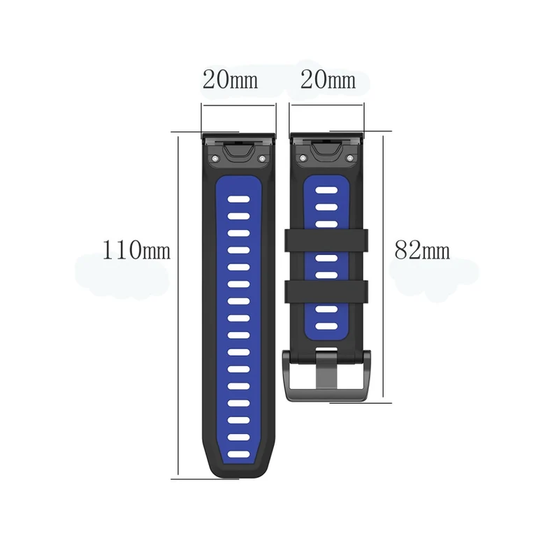 Stilvoll Garmin Fenix 7S Silikon / TPU armband