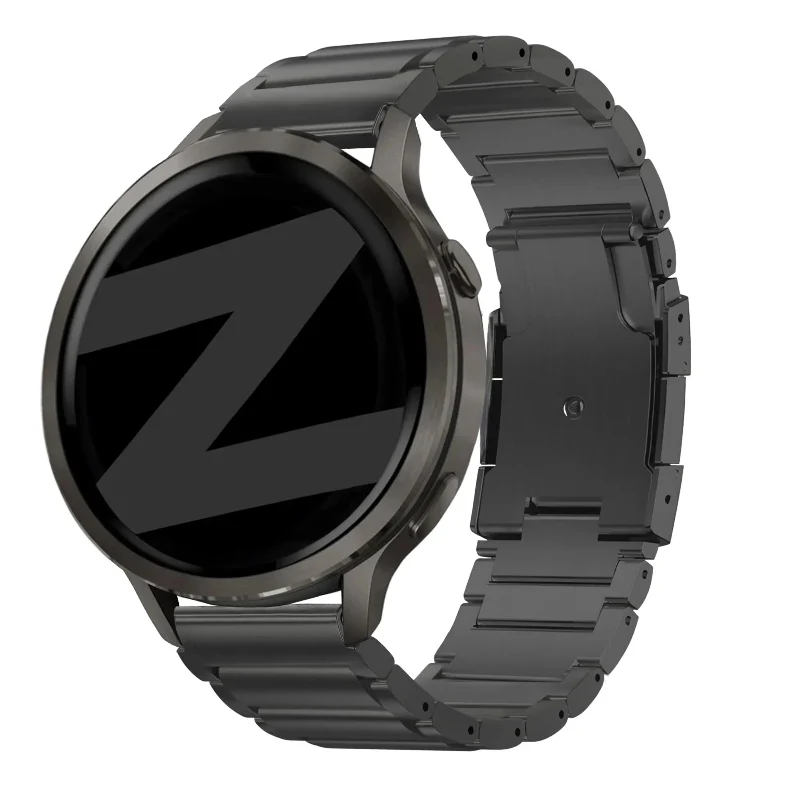 Bandz Garmin Forerunner 255s Titan-Gliederarmband (Schwarz)