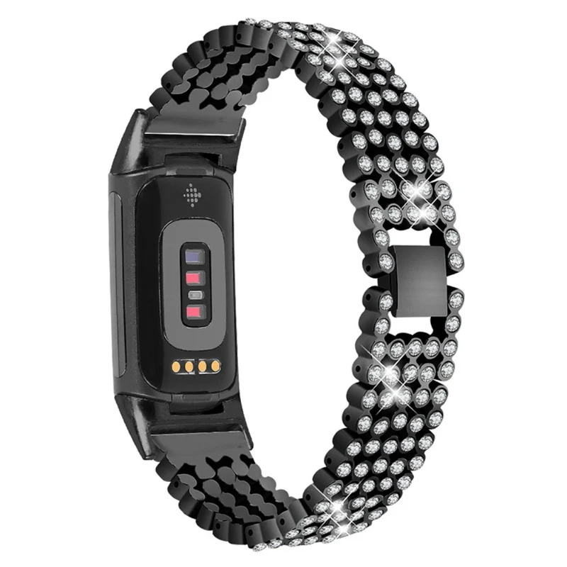 Auffallend gut Fitbit Charge 5 Metall und Strass armband