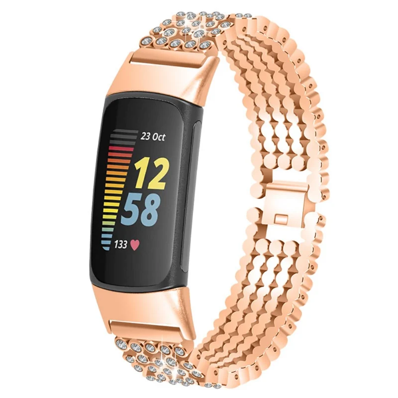 Auffallend gut Fitbit Charge 5 Metall und Strass armband