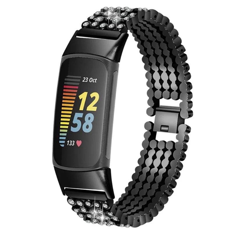 Auffallend gut Fitbit Charge 5 Metall und Strass armband