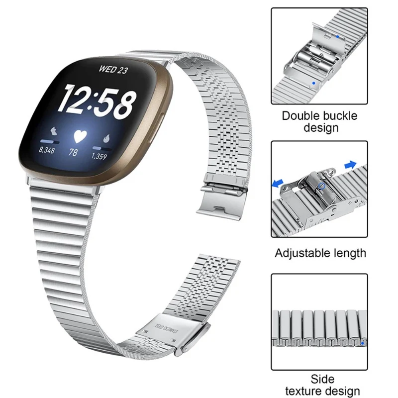 Bemerkenswert fantastisch Fitbit Versa 3 Metall armband