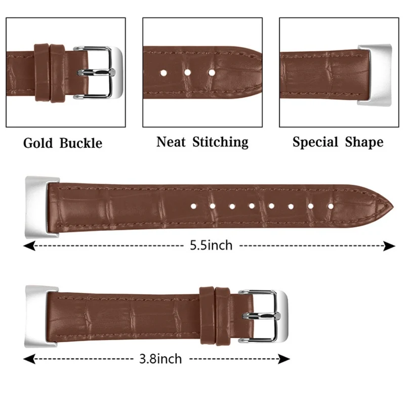 Super cool Fitbit Charge 5 Echtes Leder armband