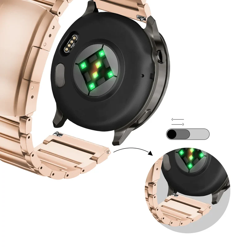 Bandz Garmin Vivomove 3s Titan-Gliederarmband (Roségold)