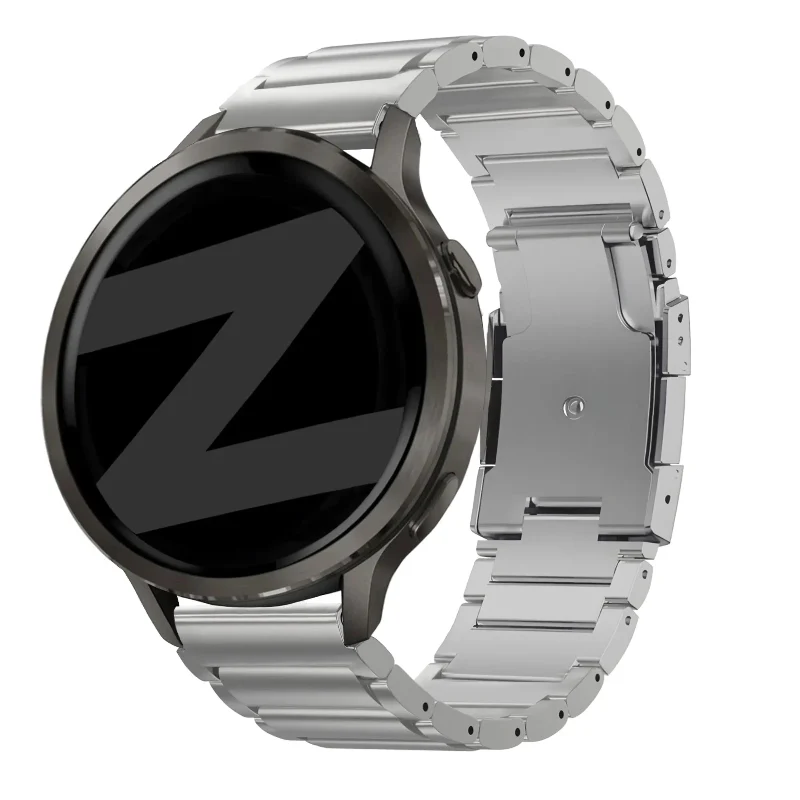 Bandz Garmin Vivomove 3s Titan-Gliederarmband (Silber)