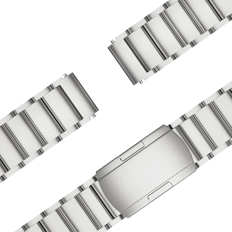 Bandz Garmin Vivomove 3s Titan-Gliederarmband (Silber)