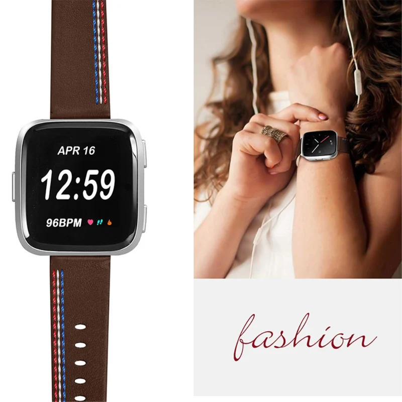Süß Fitbit Versa 2 / Fitbit Versa Lite Echtes Leder armband