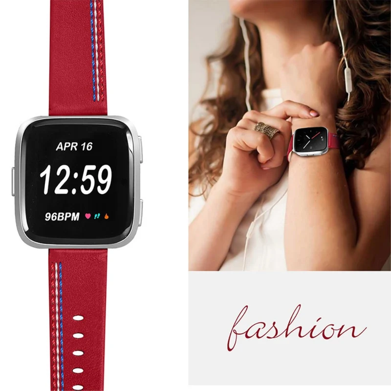 Süß Fitbit Versa 2 / Fitbit Versa Lite Echtes Leder armband
