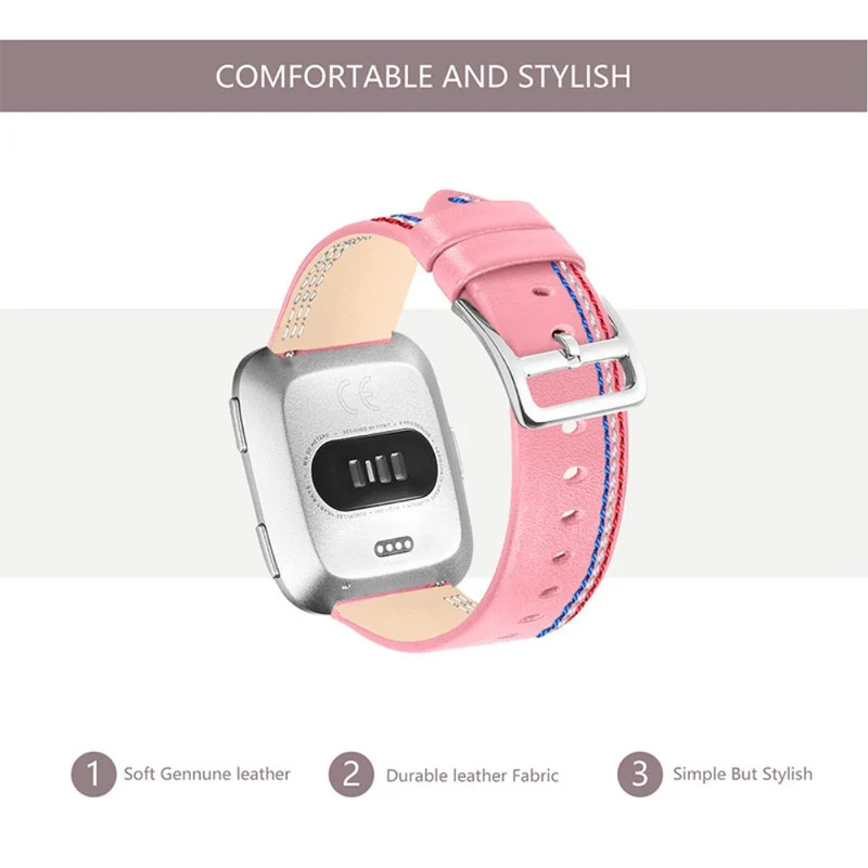 Süß Fitbit Versa 2 / Fitbit Versa Lite Echtes Leder armband