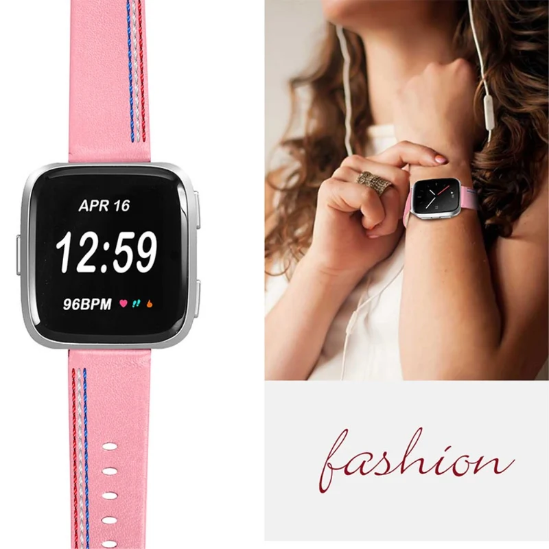 Süß Fitbit Versa 2 / Fitbit Versa Lite Echtes Leder armband