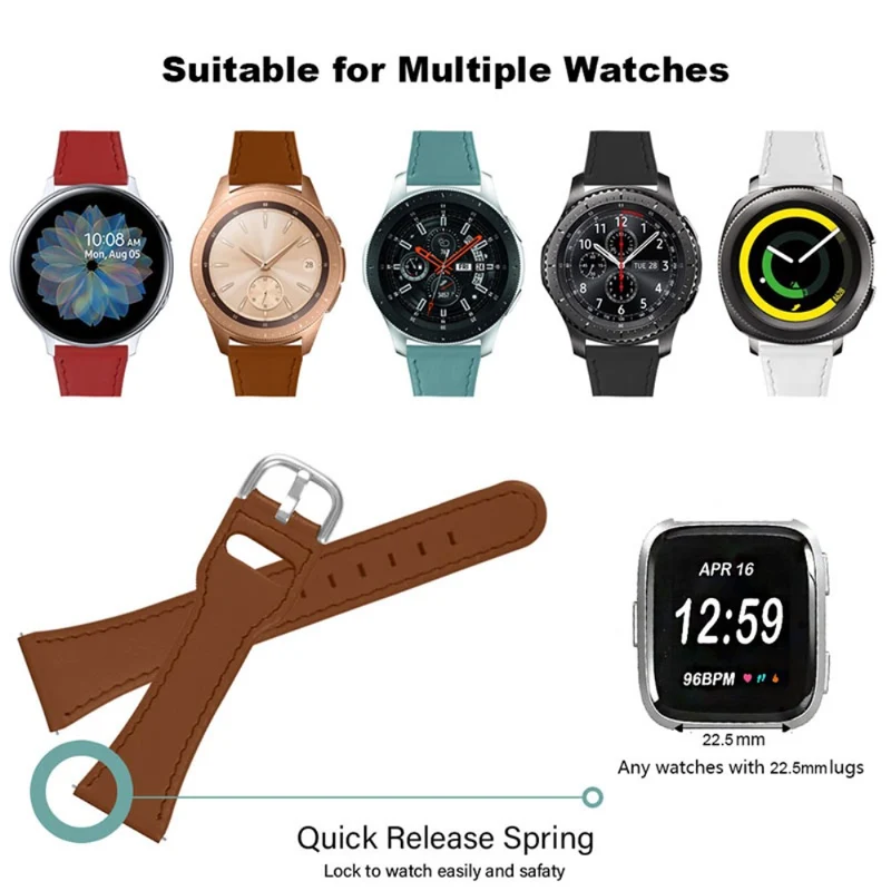 Süß Fitbit Versa 2 / Fitbit Versa Lite Echtes Leder armband