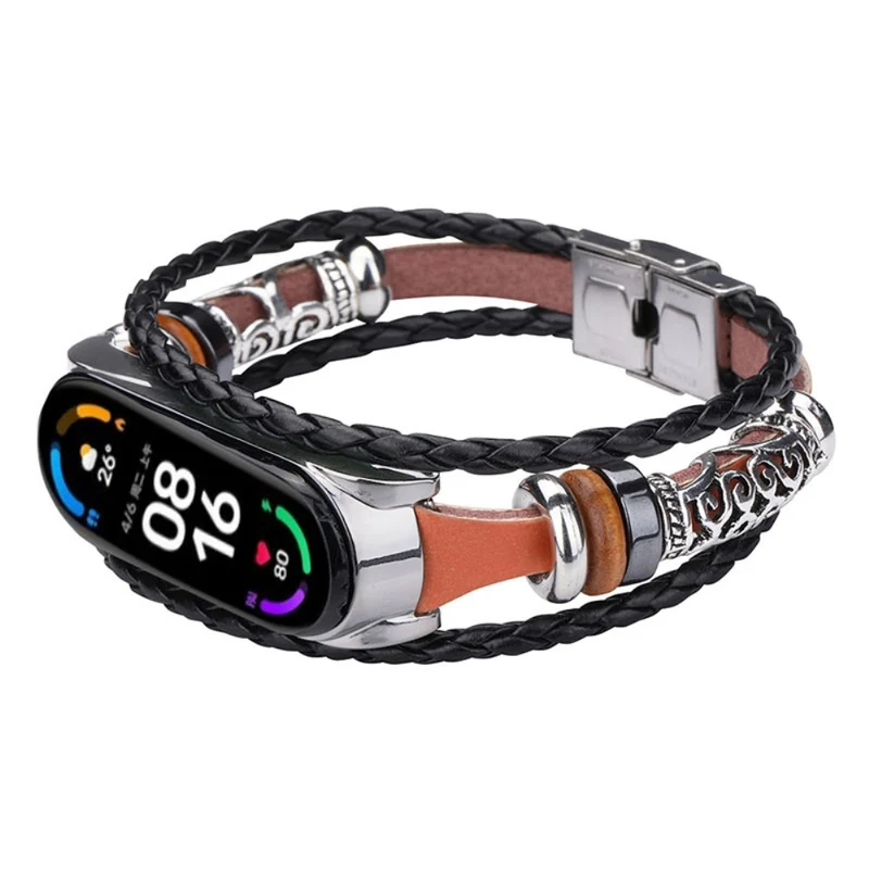 Xiaomi Mi Smart Band 6 / Xiaomi Mi Band 5 Metall und Kunstleder armband