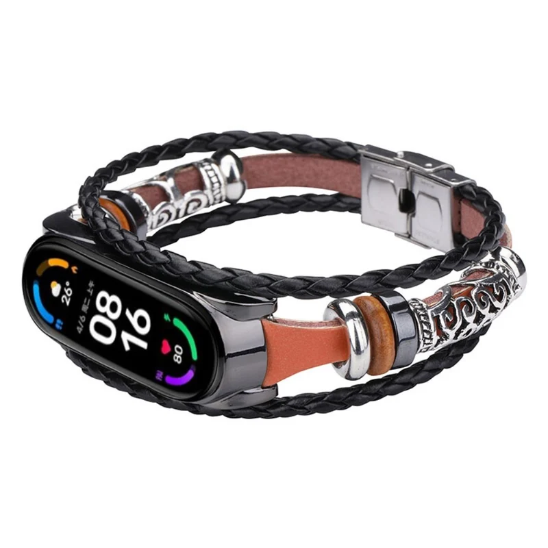 Xiaomi Mi Smart Band 6 / Xiaomi Mi Band 5 Metall und Kunstleder armband