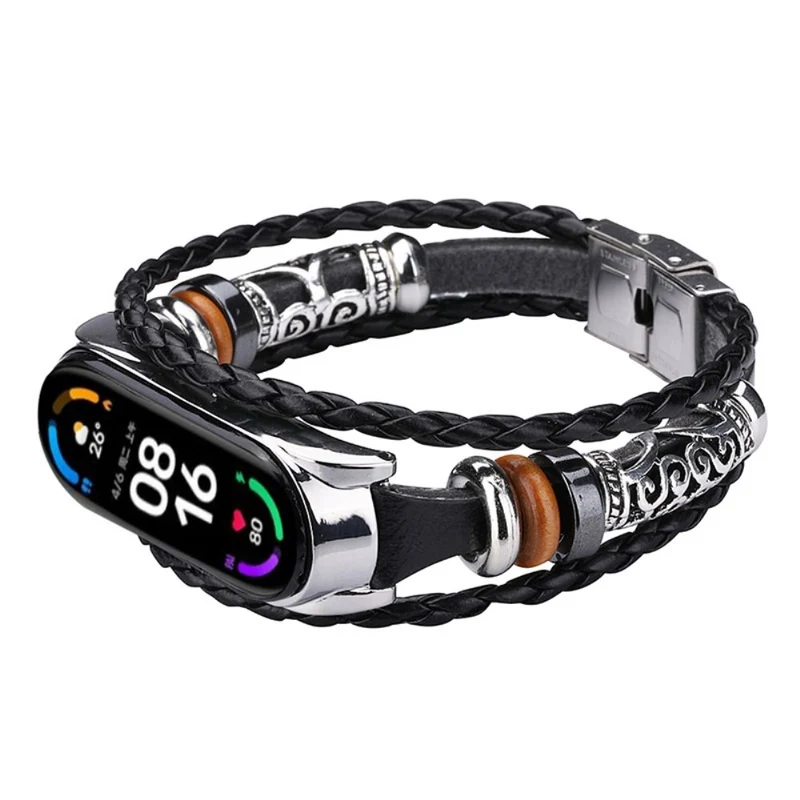Xiaomi Mi Smart Band 6 / Xiaomi Mi Band 5 Metall und Kunstleder armband
