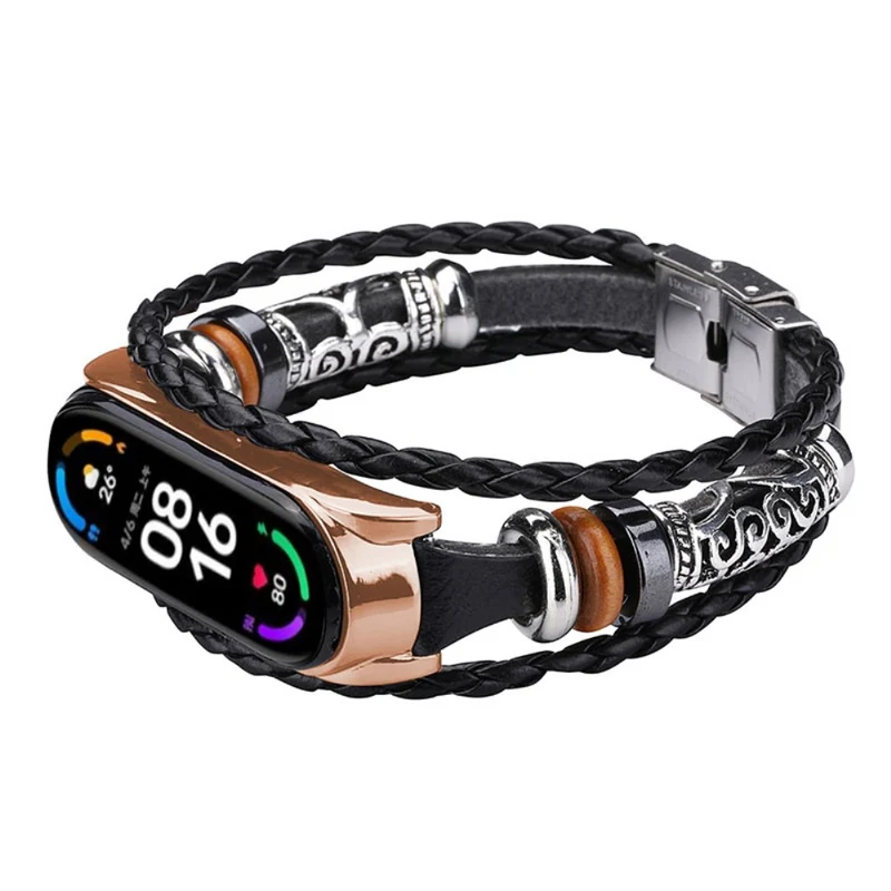 Xiaomi Mi Smart Band 6 / Xiaomi Mi Band 5 Metall und Kunstleder armband