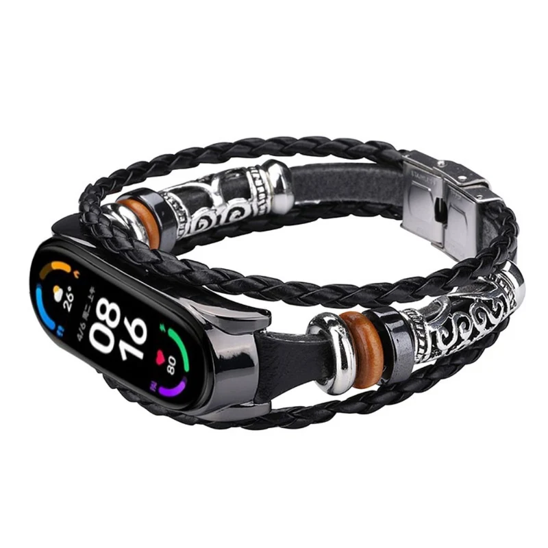 Xiaomi Mi Smart Band 6 / Xiaomi Mi Band 5 Metall und Kunstleder armband
